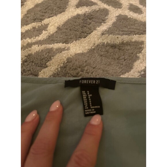 Light Green Flare Sleeve Forever 21 Blouse - Picture 3 of 3